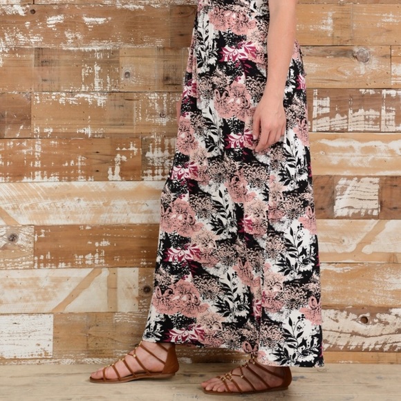 Watercolor Halter Maxi Beach Dress Curvy Plus - Picture 5 of 8